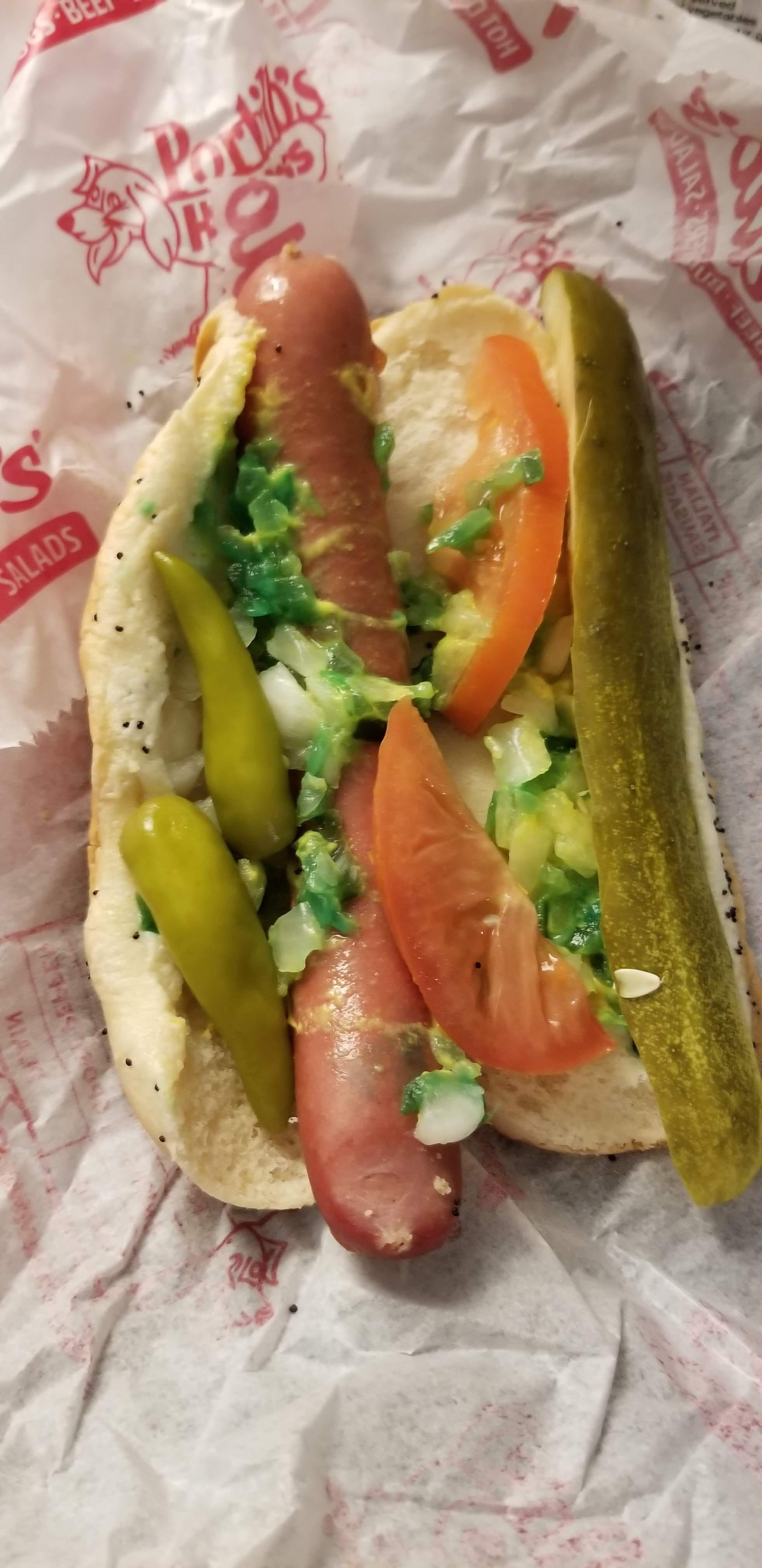 Chicago Style Hot Dog Portillos Foodiedude